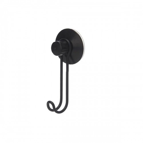Hook for hanging up Black Steel ABS 6 x 13 x 4 cm (24 Units) image 4