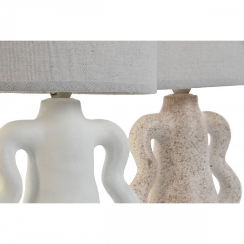 Настольная лампа Home ESPRIT Белый Бежевый Керамика 40 W 220 V 22 x 22 x 34 cm (2 штук) image 4