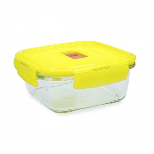 Герметичная коробочка для завтрака Luminarc Pure Box Holy Жёлтый Cтекло Квадратный 1,22 L (6 штук) image 4
