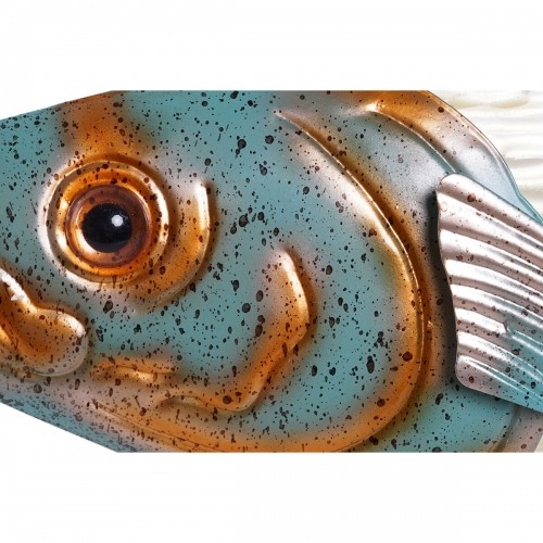 Настенный декор Home ESPRIT Синий Разноцветный Позолоченный Рыба Средиземноморье 70 x 4,5 x 25,5 cm (2 штук) image 4