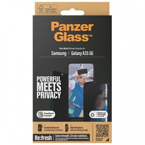 PanzerGlass Ultra-Wide Fit Sam A35 5G A356 Privacy Screen Protection Easy Aligner Included P7357 image 4