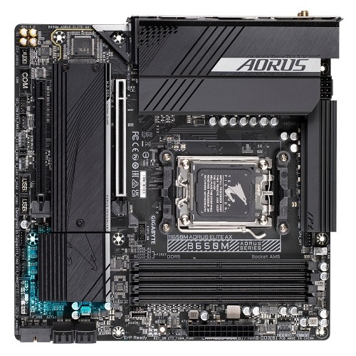 Gigabyte B650M AORUS ELITE AX Motherboard - Supports AMD AM5 CPUs, 12+2+1 Digital VRM, up to 8000MHz DDR5 (OC), 1xPCIe 5.0 + 1xPCIe 4.0 M.2, Wi-Fi 6E, 2.5GbE LAN, USB 3.2 Gen 2 image 4