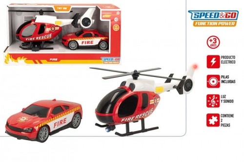Color Baby Пожарный набор (машина и вертолёт) со звуком и светом 3+ CB47517 image 4