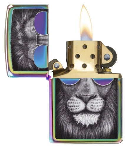 Zippo Lighter 151CI407606 Lion in Sunglasses image 4