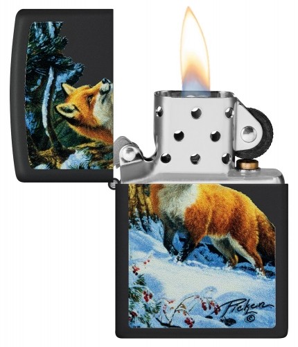 Zippo Lighter 48596 Linda Picken Fox in Snow image 4