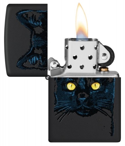 Zippo Lighter 48491 Black Cat Design image 4