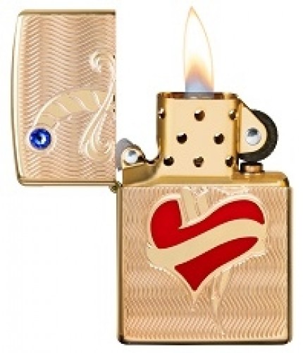 Zippo Lighter 49303  Armor™ Heart and Sword Design image 4