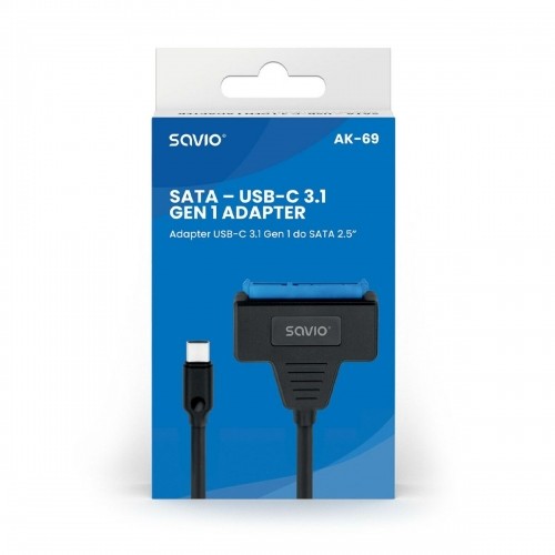 Cietā Diska Adapteris no USB uz SATA Savio AK-69 25 cm image 4