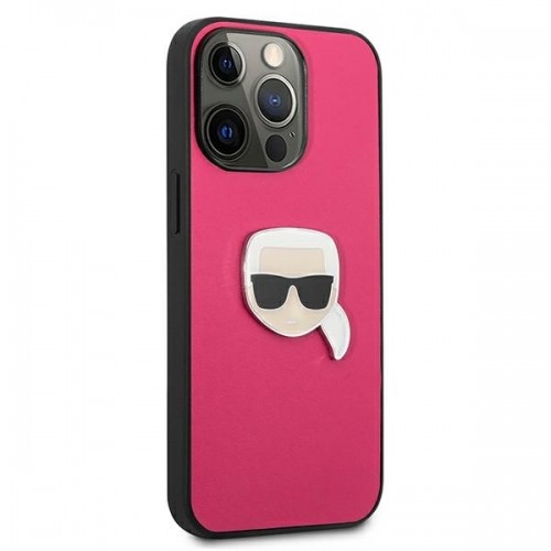 KLHCP13XPKMP Karl Lagerfeld PU Leather Karl Head Case for iPhone 13 Pro Max Pink image 4