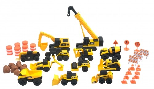 CAT construction vehicle set with accessories Little Machines Mega Set, 83337 image 4