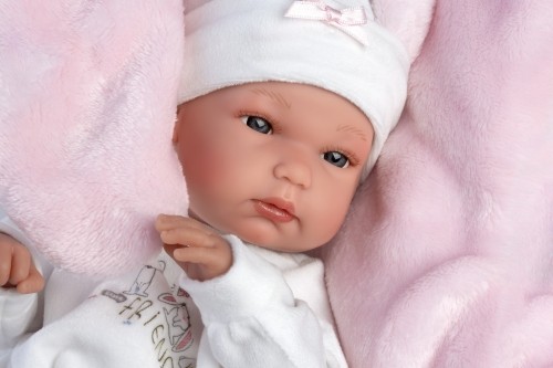 Llorens Кукла малышка Бимба 35 см на одеялке, c соской (виниловое тело) Испания LL63598 image 4