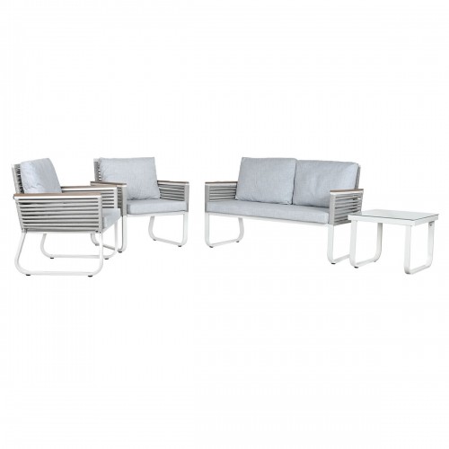 Galda komplekts ar 3 krēsliem Home ESPRIT Pelēks Tērauds Polikarbonāts 128 x 69 x 79 cm image 4
