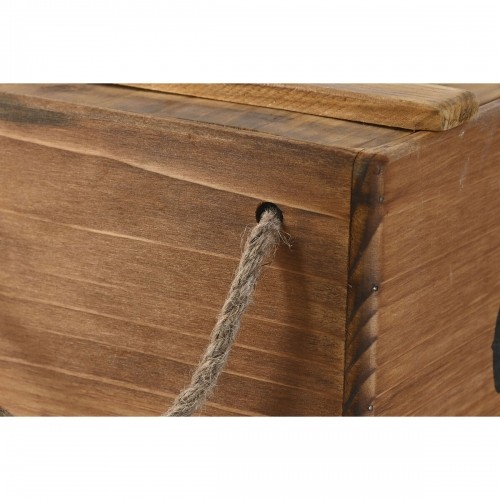 Storage boxes Home ESPRIT Genuine Natural Fir wood 38 x 24 x 20 cm 3 Pieces image 4
