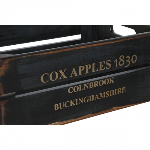 Storage boxes Home ESPRIT Cox Apples 1830 Black Fir wood 40 x 30 x 15 cm 3 Pieces image 4