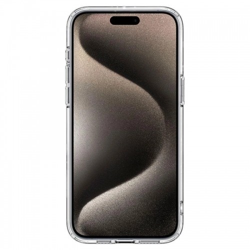 Spigen Ultra Hybrid Mag case with MagSafe for iPhone 15 Pro - natural titanium (Zero One pattern) image 4