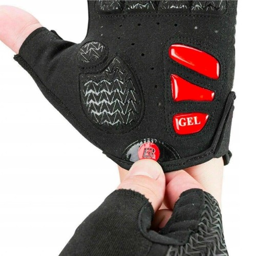 Rockbros S169BR XXL cycling gloves with gel inserts - black and red image 4