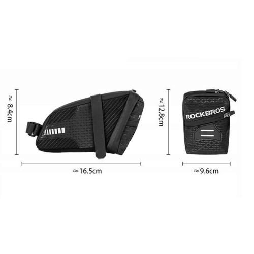 Rockbros C29-BK waterproof bicycle bag under the saddle - black image 4