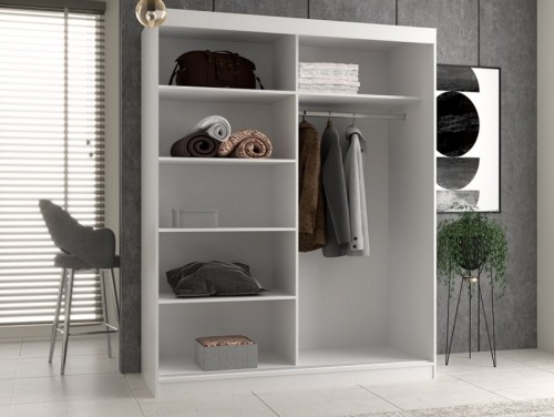Top E Shop Topeshop IGA 160 BIEL B KPL bedroom wardrobe/closet 7 shelves 2 door(s) White image 4