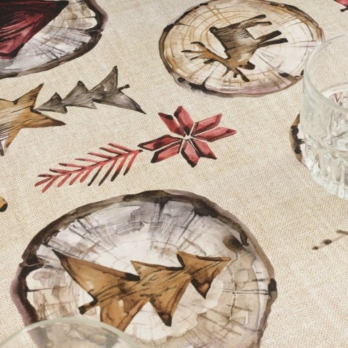 Stain-proof resined tablecloth Belum Wooden Christmas 140 x 140 cm image 4