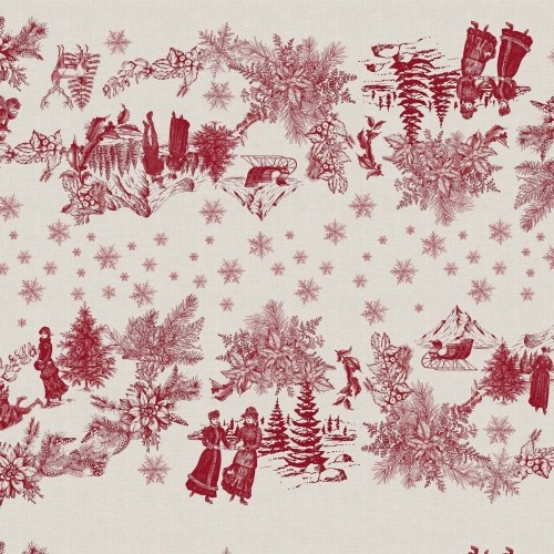 Stain-proof resined tablecloth Belum Christmas Toile 100 x 140 cm image 4