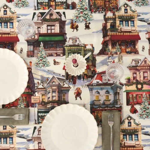 MuarÉ Traipiem izturīgs sveķu galdauts Muaré Christmas City 200 x 140 cm image 4