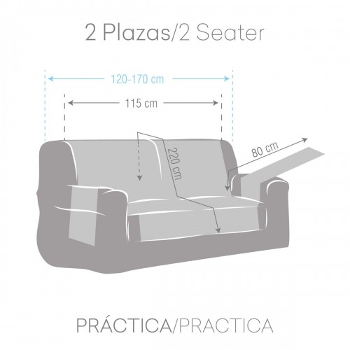 Dīvāna pārvalks Eysa MID Terakota 100 x 110 x 115 cm image 4