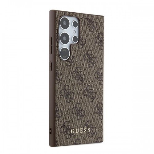 Guess GUHCS24LG4GFBR S24 Ultra S928 brązowy|brown hardcase 4G Metal Gold Logo image 4