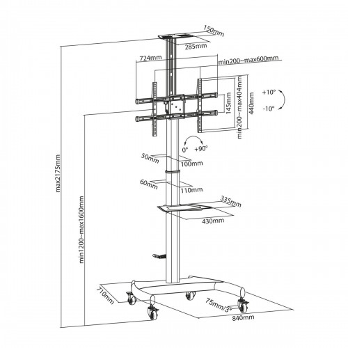 TV Mount Aisens FT70TE-169 50 kg image 4