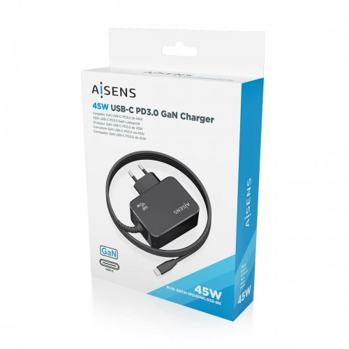 Wall Charger Aisens ASCH-1PD45WL032-BK Black 45 W (1 Unit) image 4