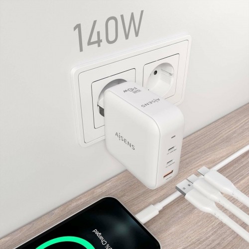 Wall Charger Aisens ASCH-140W3P030-W White 140 W (1 Unit) image 4