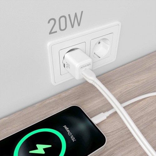 Wall Charger Aisens ASCH-20W2P010-W White 20 W (1 Unit) image 4