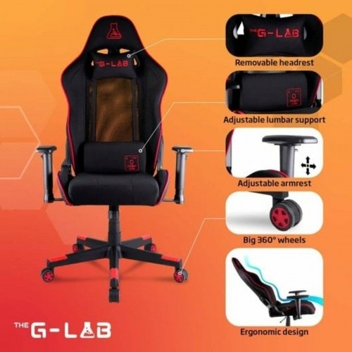 Gaming Chair The G-Lab Oxygen Red image 4