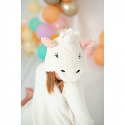 Bath towel Crochetts White 124 x 2 x 110 cm Unicorn image 4