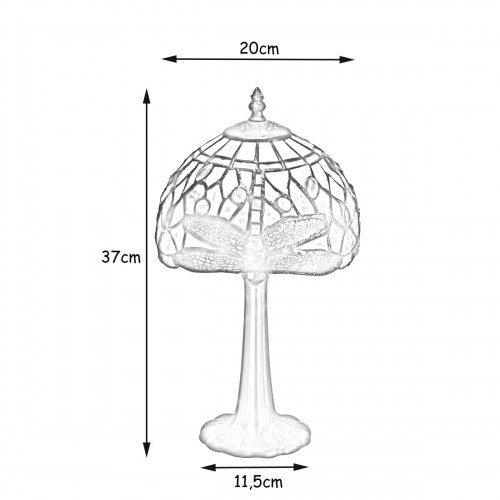 Desk lamp Viro Marfíl Ivory Zinc 60 W 20 x 37 x 20 cm image 4
