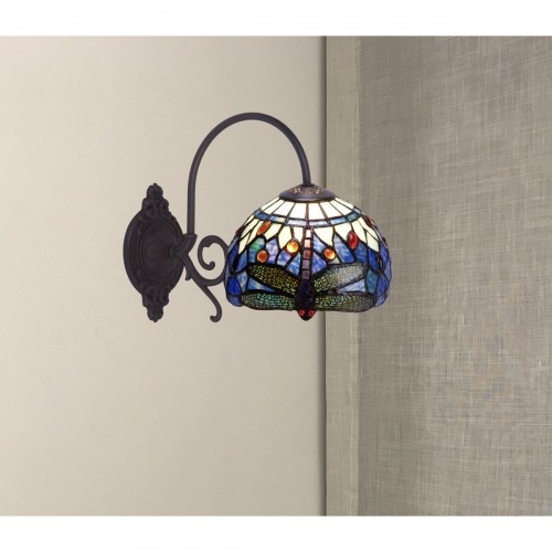 Wall Light Viro Belle Epoque Blue Brass 60 W 20 x 26 x 33 cm image 4