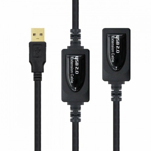 USB Extension Cable NANOCABLE 10.01.0213 Black 15 m image 4