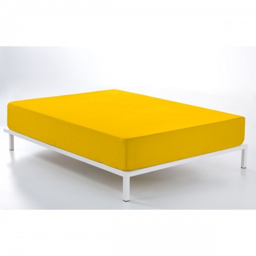 Fitted bottom sheet Alexandra House Living Mustard 180 x 190/200 cm image 4