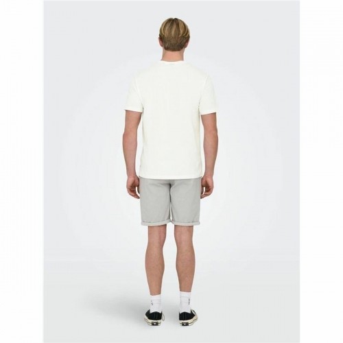 Men’s Short Sleeve T-Shirt Only & Sons Onskolton Reg Beach White image 4