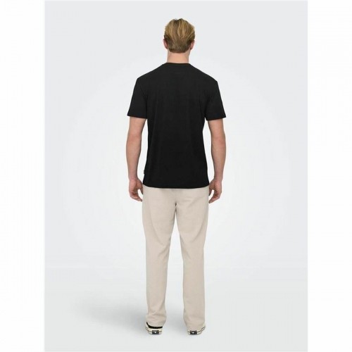 Men’s Short Sleeve T-Shirt Only & Sons Onskolton Reg Beach Black image 4