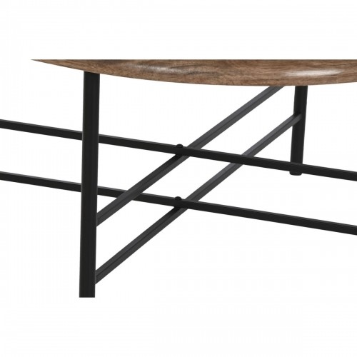 Кофейный столик Home ESPRIT Коричневый Чёрный Натуральный Стеклянный древесина ели 76 x 81 x 38 cm image 4