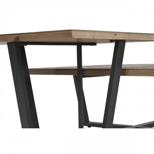 Centre Table Home ESPRIT Black Natural Metal Fir wood 118 x 78 x 45 cm image 4