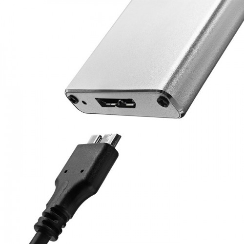 Qoltec 51833 Enclosure | M.2 SSD drive | SATA | NGFF| USB 3.0 | Super speed 5GB/s | 2TB | Silver image 4