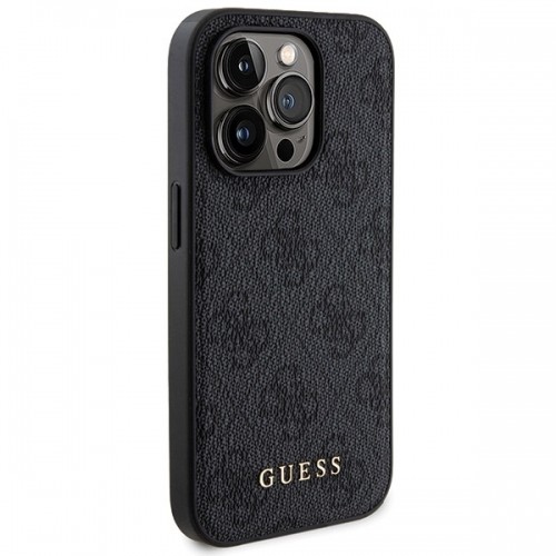 Zestaw Guess GUBPM5P15L4GEMGK iPhone 15 Pro 6.1" hardcase + Powerbank 5000mAh MagSafe czarny|black 4G Metal Logo image 4