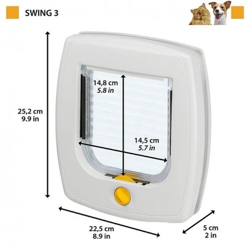 FERPLAST Swing 3 grey - dog and cat door - 22,5 x 5 x 25,2cm image 4