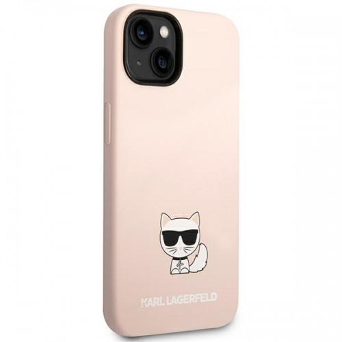 Karl Lagerfeld Liquid Silicone Choupette Case for iPhone 14 Plus Pink image 4