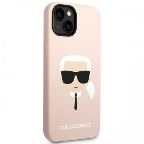 Karl Lagerfeld MagSafe Compatible Case Liquid Silicone Karl Head for iPhone 14 Plus Pink image 4