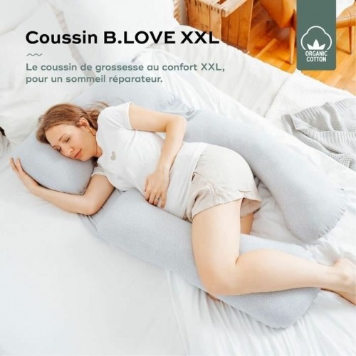 U Side Sleepers Ergonomic Pillow Babymoov B.Love XXL Grey White image 4