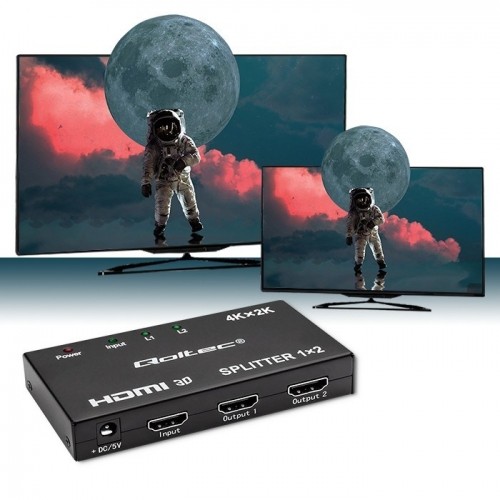 Qoltec 51796 Active HDMI Splitter 2 x HDMI 4K x 2K | 3.4Gb/s image 4