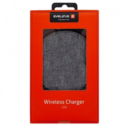 Evelatus EWC04 Зарядное устройство для смартфона, часов, наушников 15 Вт, беспроводное зарядное устройство для плитки USB-C черного и серого цветов image 4