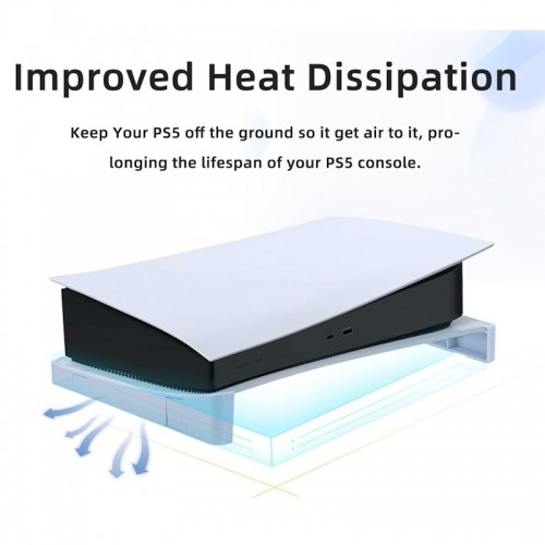 GameBox H1 Horizontālā Play Station 5 Stand for Protection and Air Flow Cooling White image 4